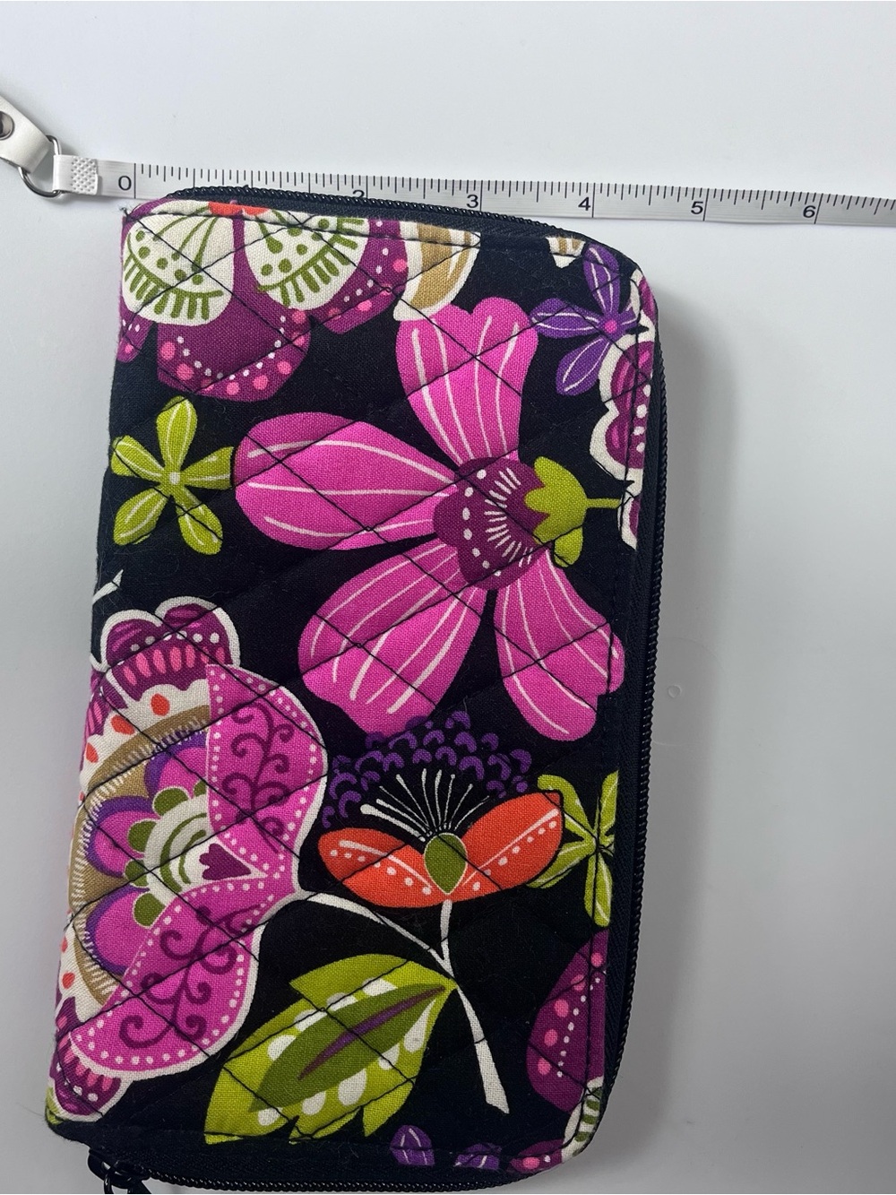 Vera Bradley Accordion Wallet Pirouette Pink Retired Zip Floral Quilted Clutch - Picture 5 of 5